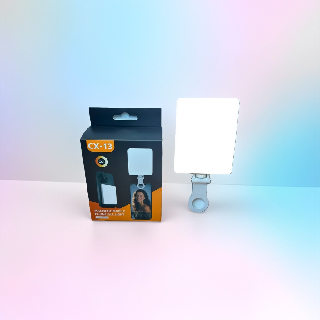 Magnetic mobile phone fill light, 360-degree rotatable adjustable brightness portable LED photography light Specification image