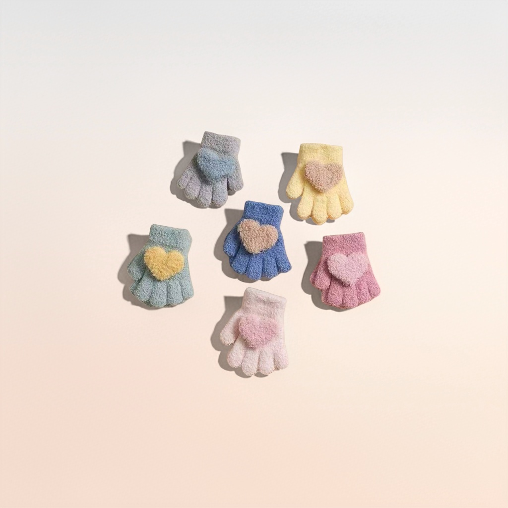 Thickened plush gloves for warm women's autumn and winter knitted gloves Specification image