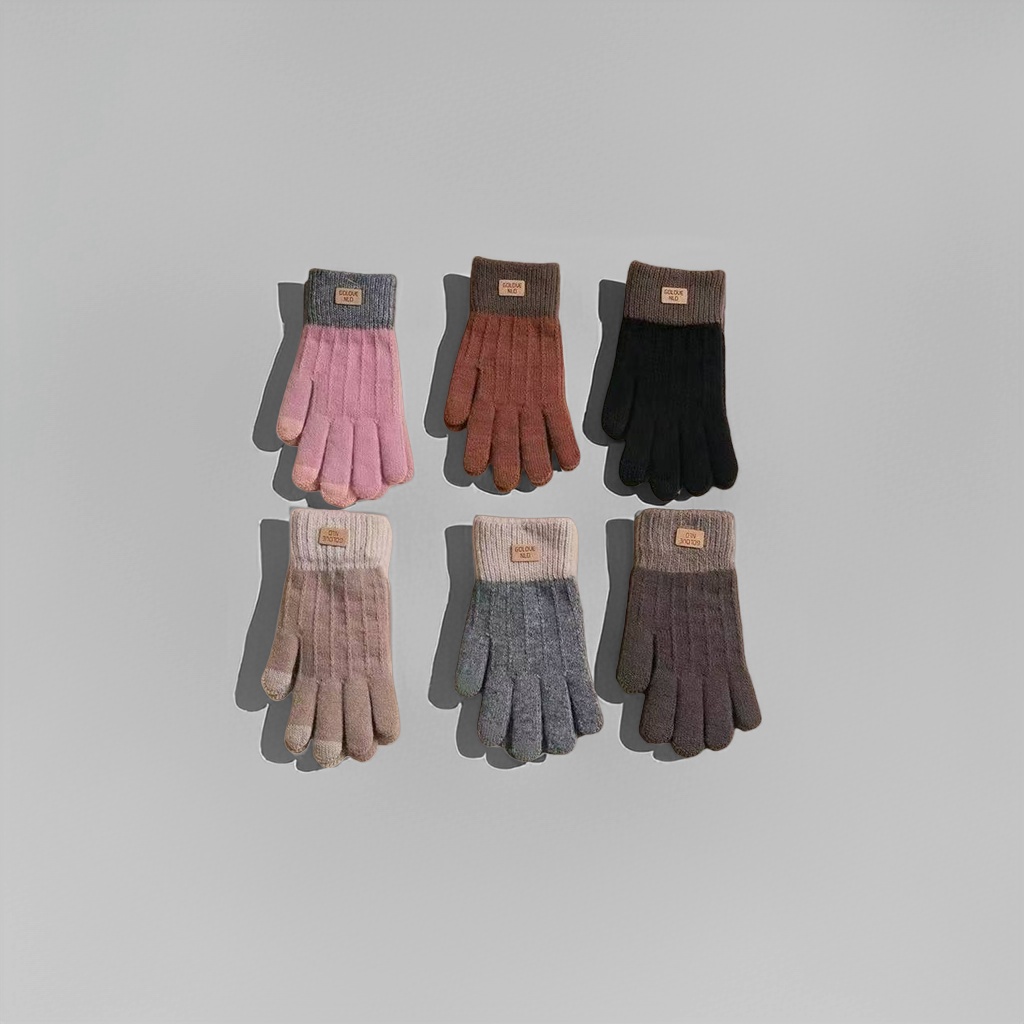 Knitted gloves, warm and anti-slip, thin warm children's gloves for women in autumn and winter