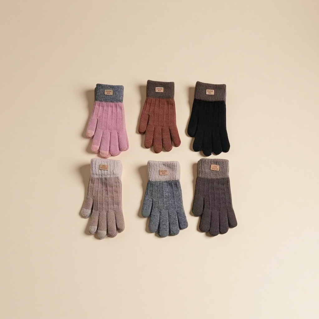 Knitted gloves, warm and anti-slip, thin warm children's gloves for women in autumn and winter Specification image