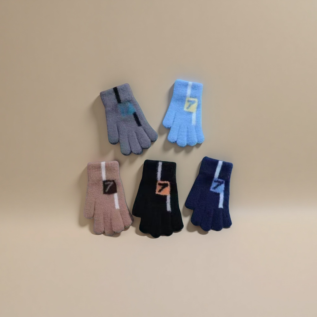 Children's woolen gloves are warm, anti-slip and thickened, suitable for both boys and girls details Picture