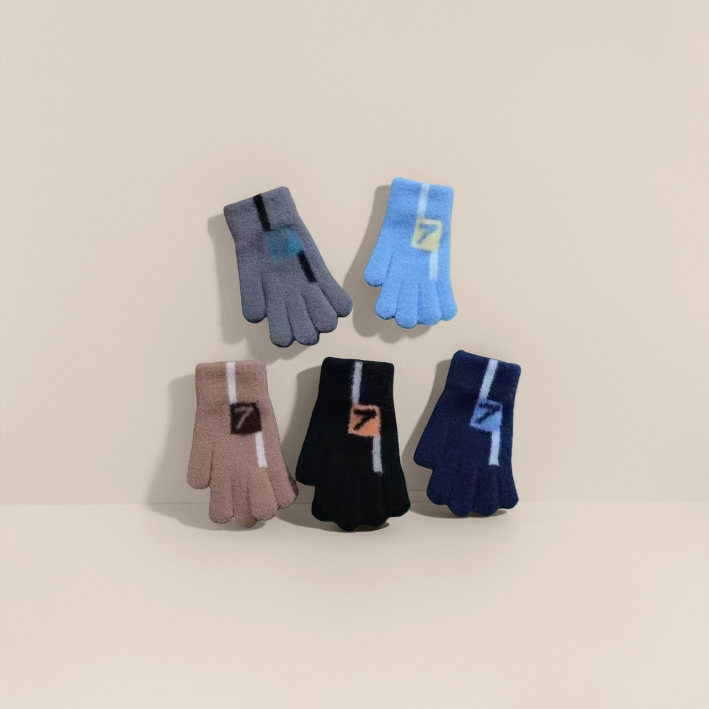 Children's woolen gloves are warm, anti-slip and thickened, suitable for both boys and girls Specification image