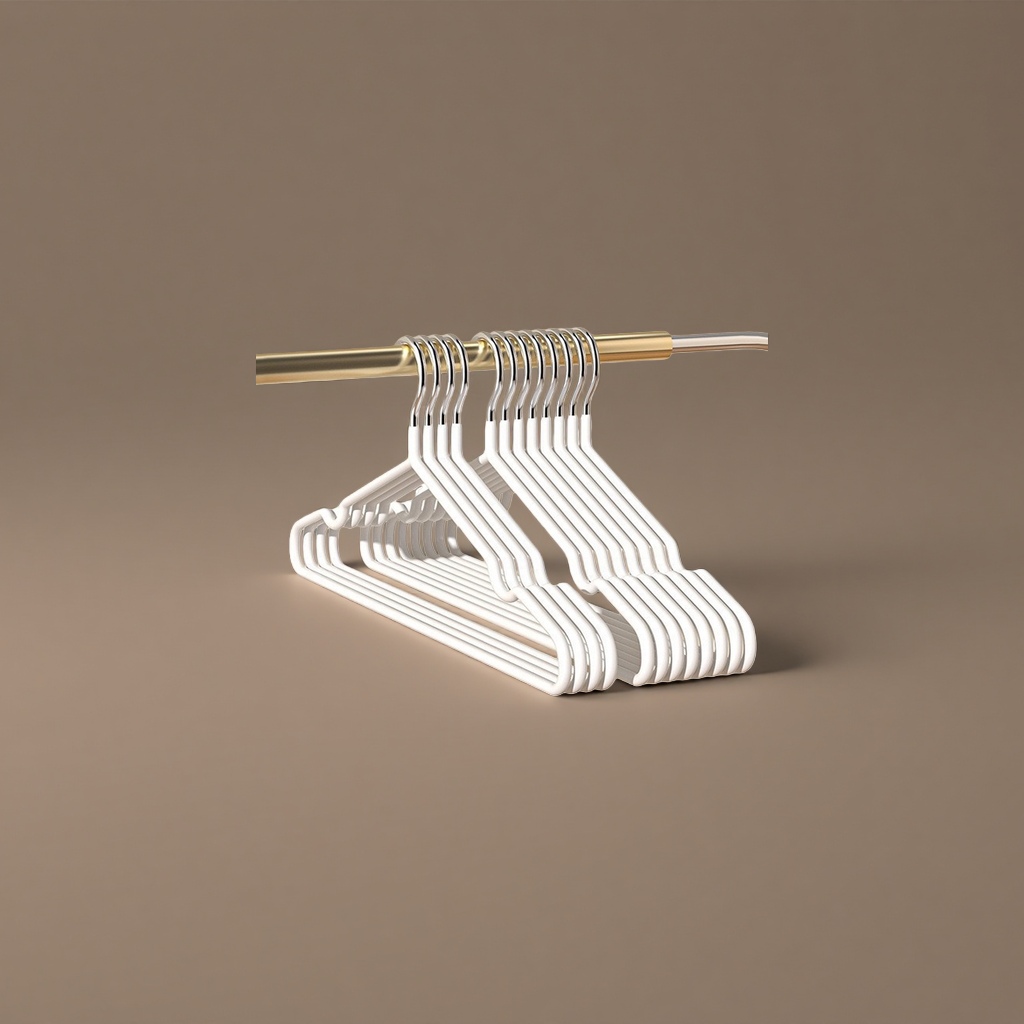 The white plastic anti-slip household multi-functional clothes hanger has strong load-bearing capacity and is not easy to deform Specification image