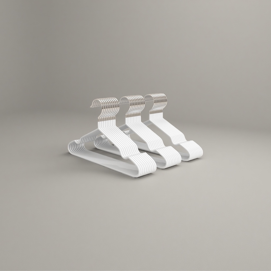 The "Flowing Light White Coat Rack" is a metal multi-functional household clothes hanger that does not require drilling details Picture