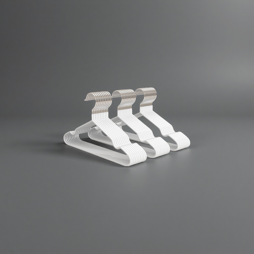 The "Flowing Light White Coat Rack" is a metal multi-functional household clothes hanger that does not require drilling Application Scenario