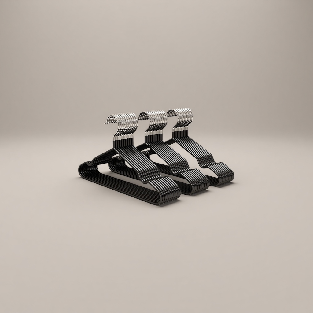 Elegant black coat rack, thickened anti-slip household multi-functional clothes hanger Application Scenario