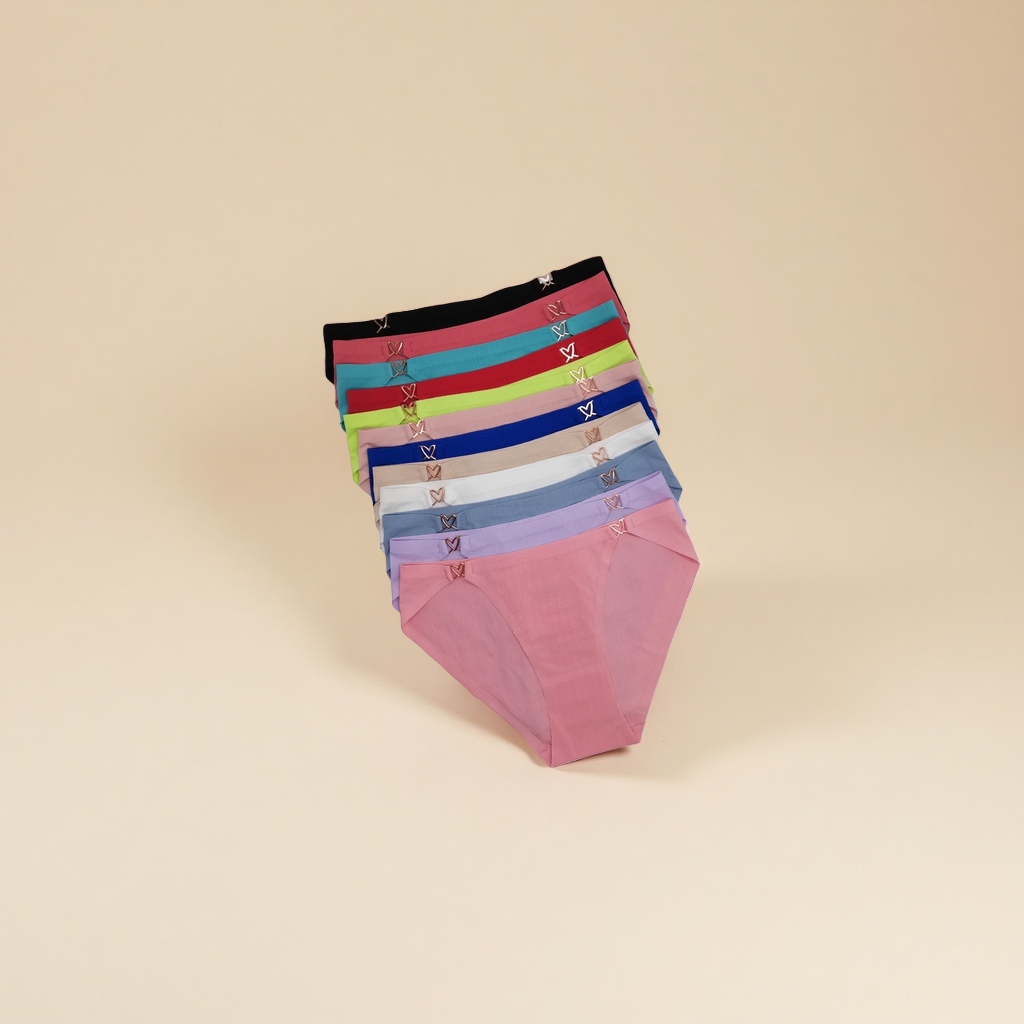 Colorful underwear, pure cotton women's flat triangle underwear, available in multiple colors