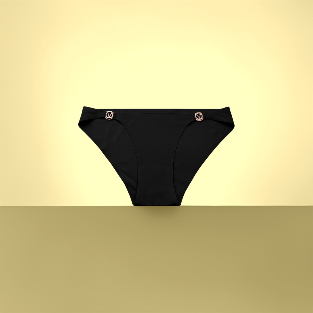 Five-piece colored women's underwear with black, brown, green, light blue and beige metal buckle logo Specification image