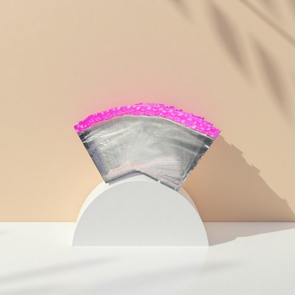 A thickened, leak-proof, sealed and fresh-keeping plastic bag with a pink sealing strip Specification image