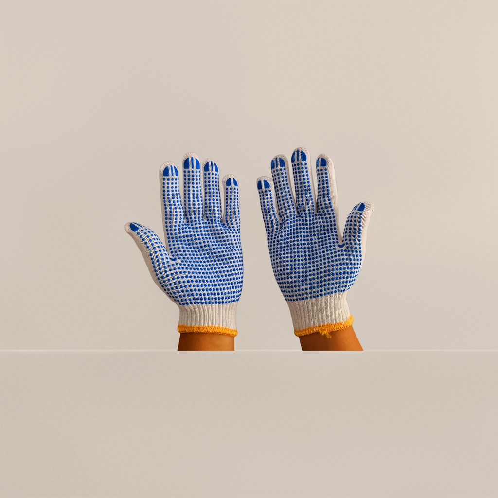 Azul dot antideslizante guantes unisex engrosado resistente al desgaste trabajo doméstico guantes de protección Application Scenario