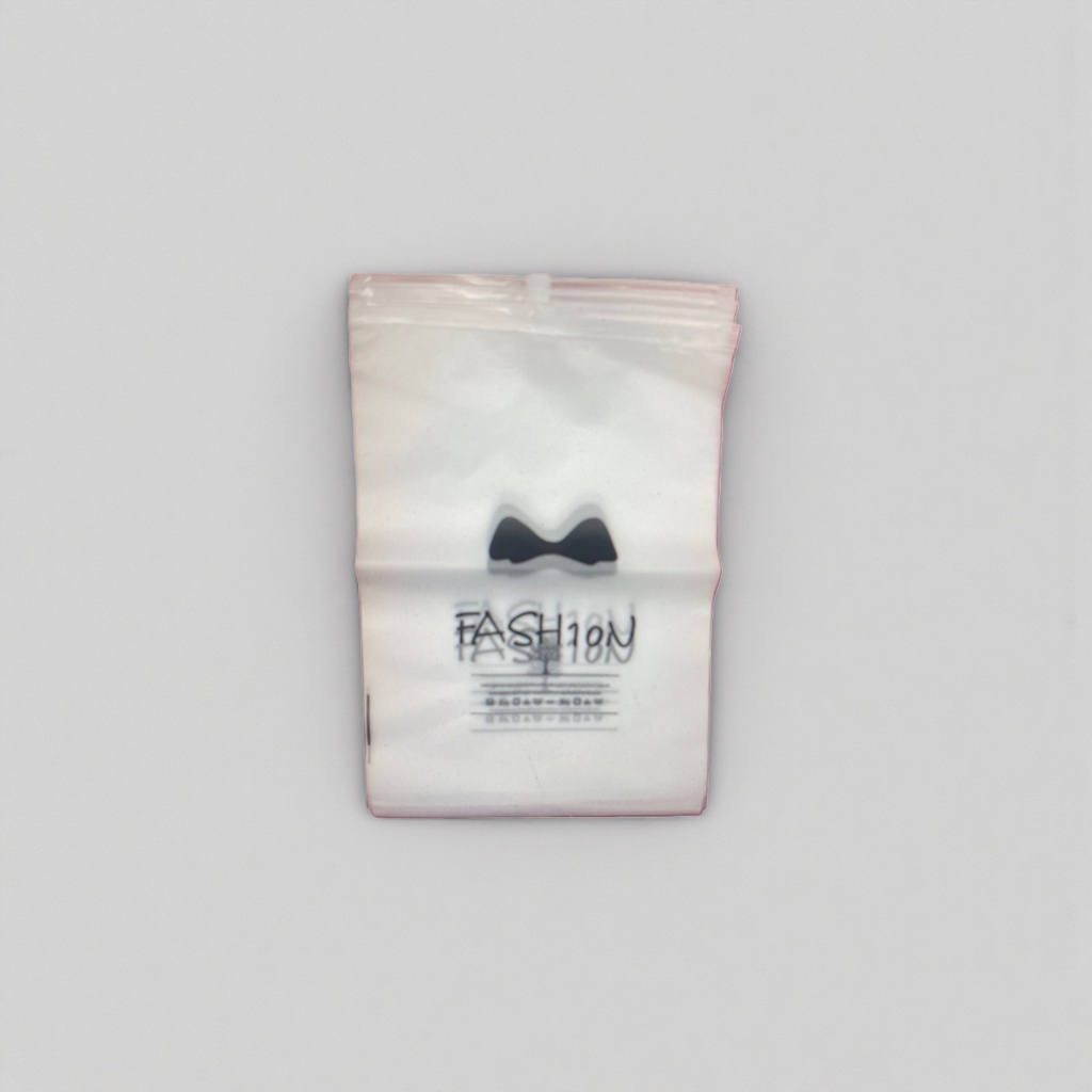 White plastic bag with fashionable bow pattern hand-held shopping bag, eco-friendly thickened version details Picture
