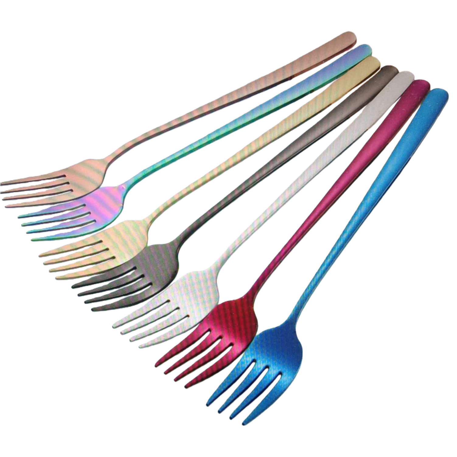 Colored metal forks, stainless steel forks, household Western-style forks, 20cm Item Picture
