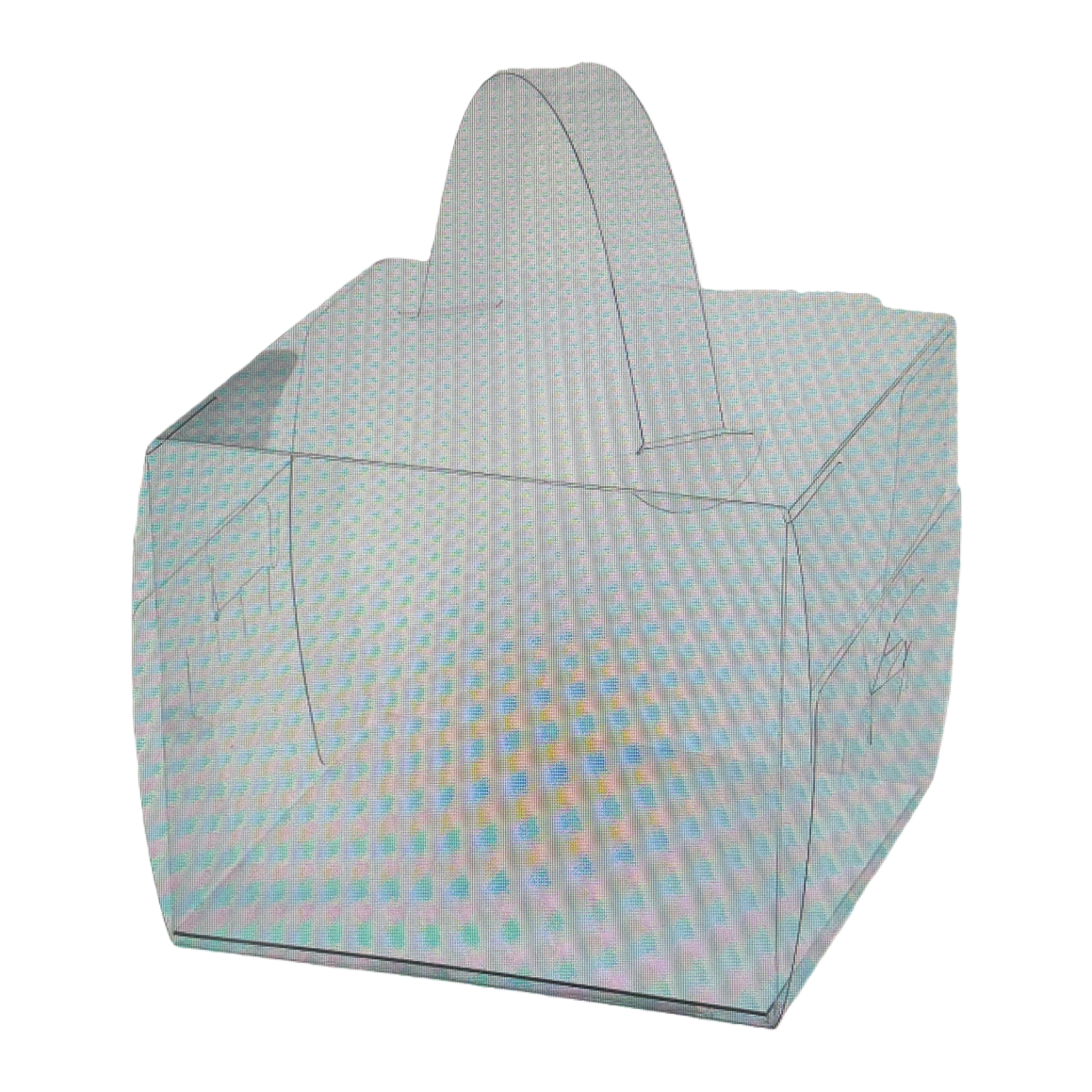 Transparent hand-held box made of PP material, foldable storage box, large-capacity portable organization box Item Picture