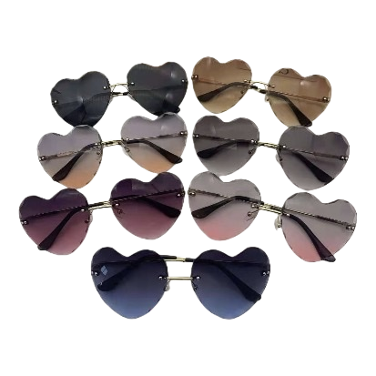 Heart-shaped sunglasses are fashionable UV-protective sunglasses for women Item Picture