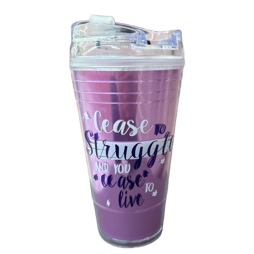 Purple gradient cup body with lid, leak-proof, portable for office and home use, large capacity Item Picture