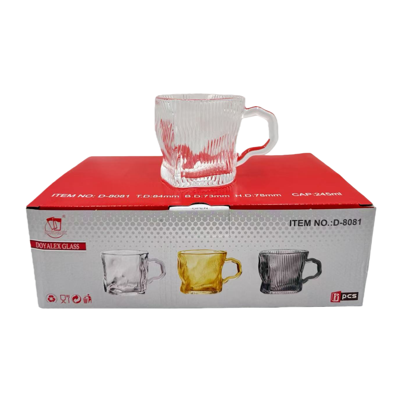 Transparent glass cup, high borosilicate heat-resistant and anti-scald water cup, household simple style tea cup Item Picture