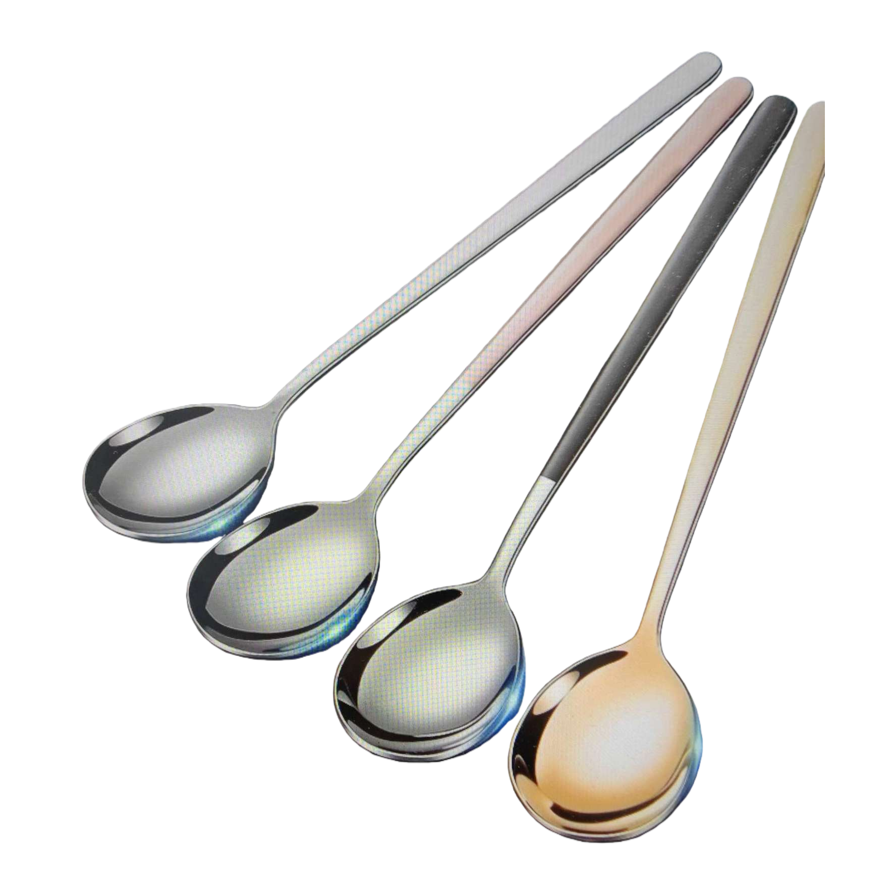 Stainless steel long-handled spoons, household kitchen spoons, durable and rust-proof round-head soup spoons, 105056195 Item Picture