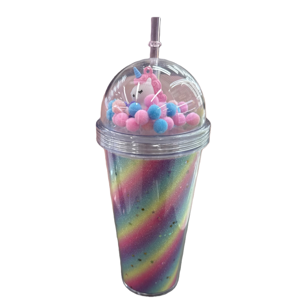 Rainbow gradient glass cup, high borosilicate heat-resistant tea cup, coffee cup, water cup 350ml Item Picture