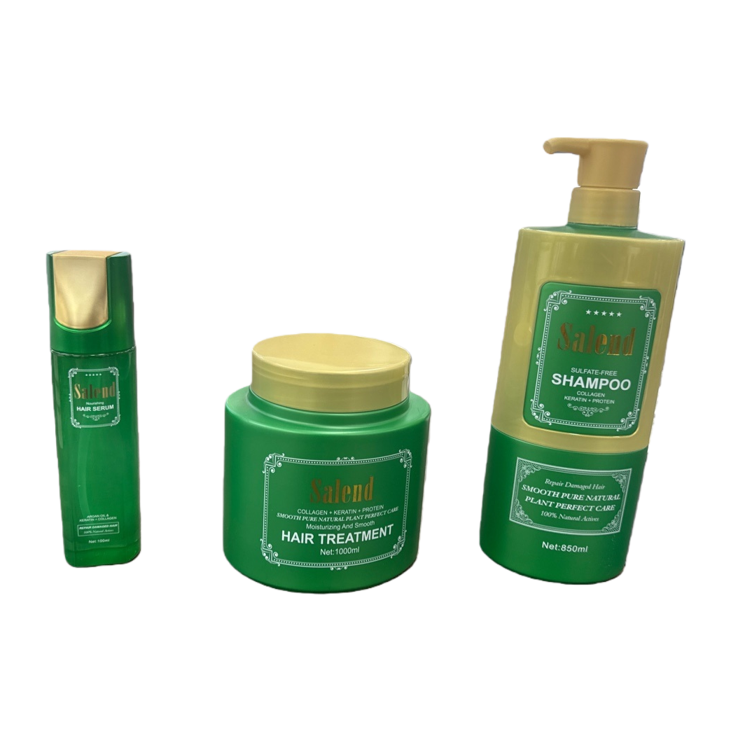 Salend Green packaging Hair Conditioner, Hair Mask and Shampoo three-piece set Item Picture