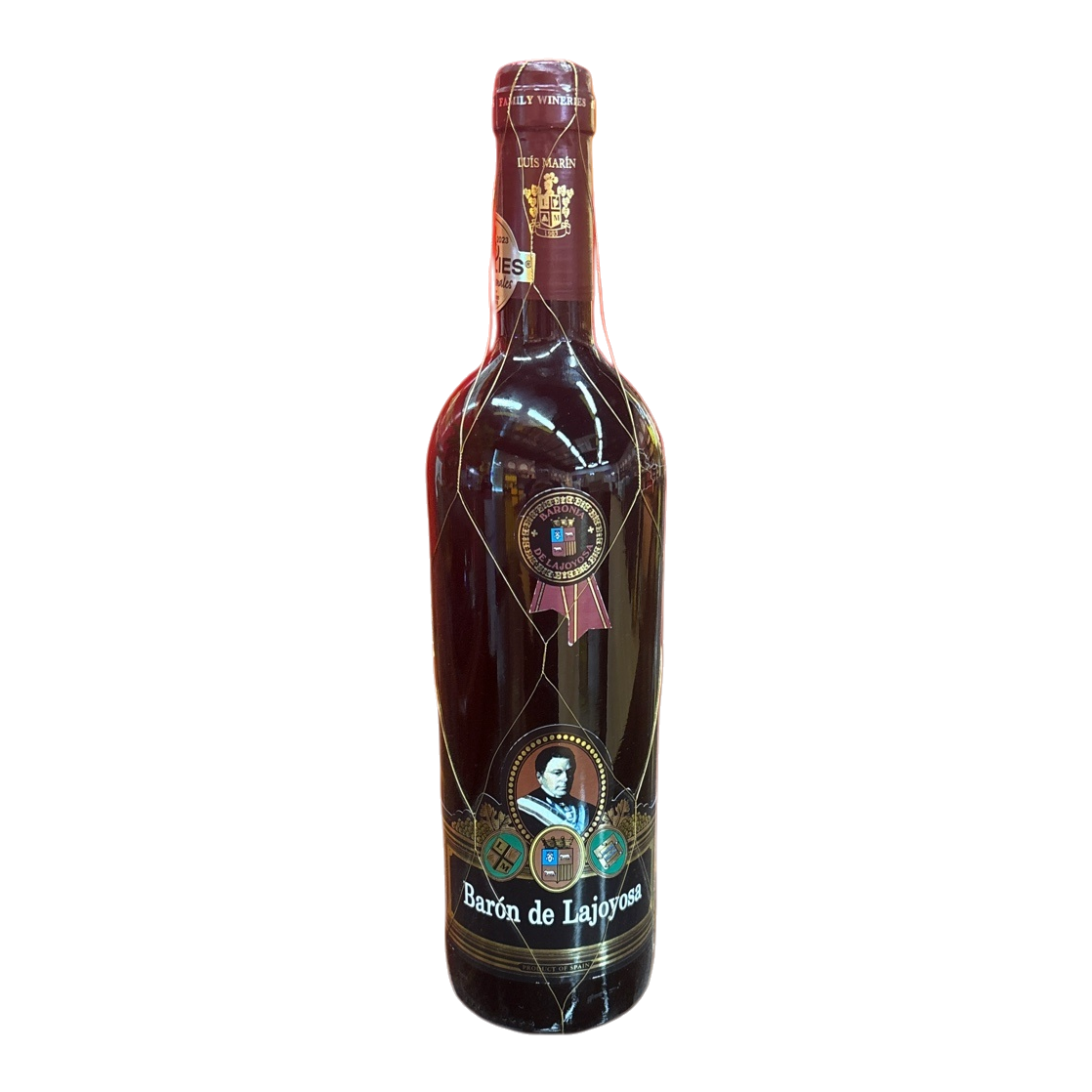 Baron de Lajoyosa wine bottle, empty wine bottle, decorative item, bar, home storage container Item Picture