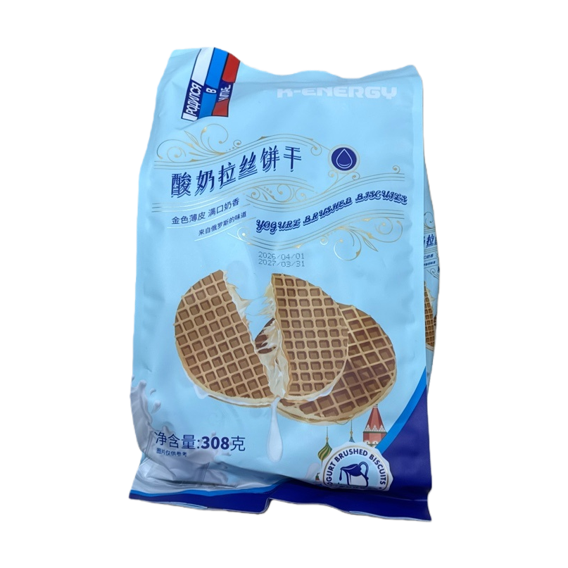 Yogurt stringed cookies, individually packaged in bags, are crispy, milky and can be stringed Item Picture