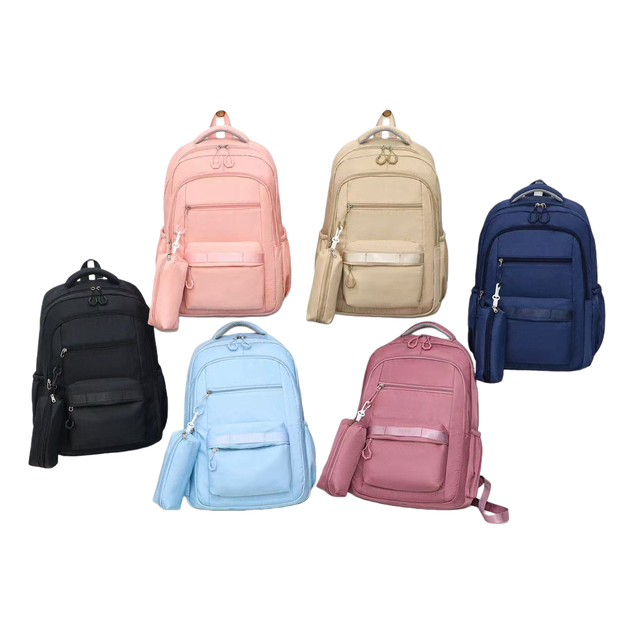 A backpack is a large-capacity, lightweight and wear-resistant travel bag for student commuting Item Picture