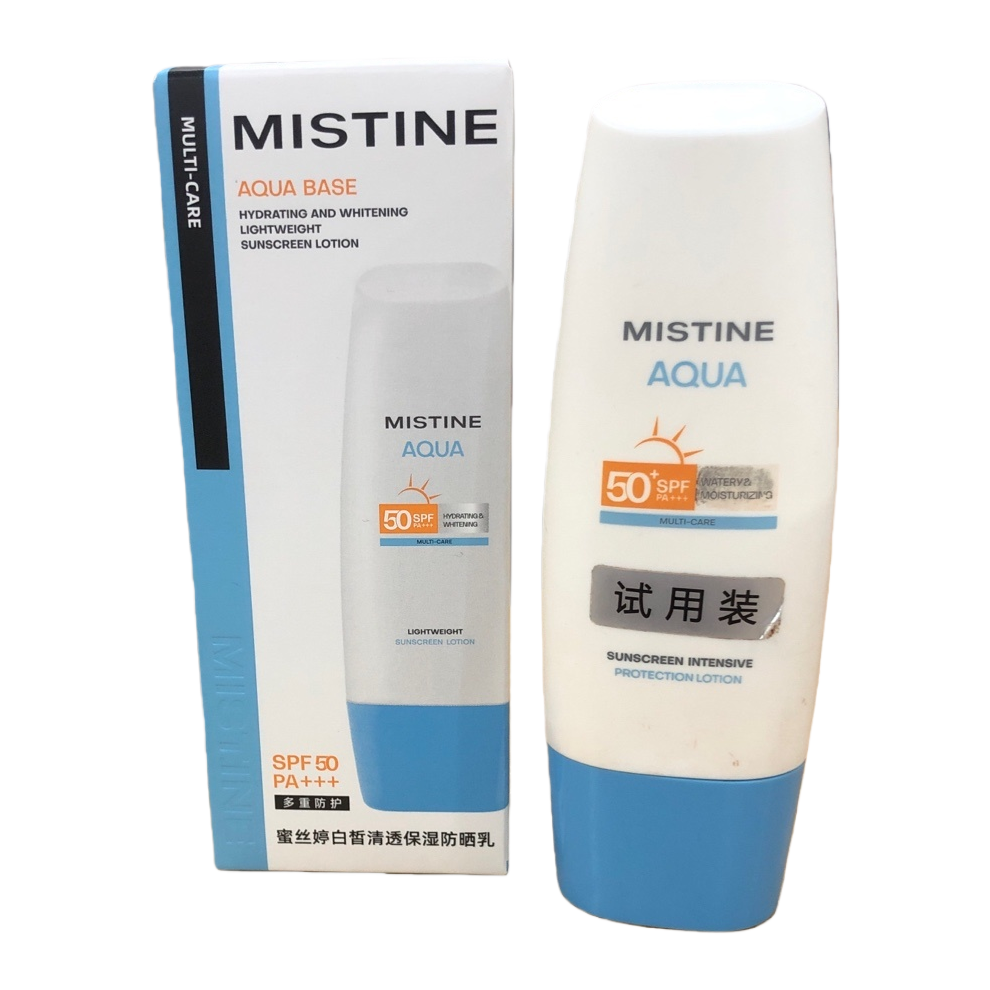Mistine Aqua Base Sunscreen Lotion Sunscreen SPF50+ PA+++ Light water feel Item Picture