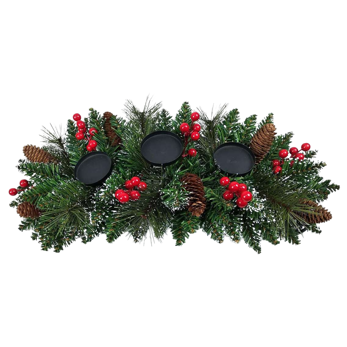Navidad ramas de pino guirnaldas decoraciones colgantes puertas colgantes emulación de pared ambiente de vacaciones verde Item Picture