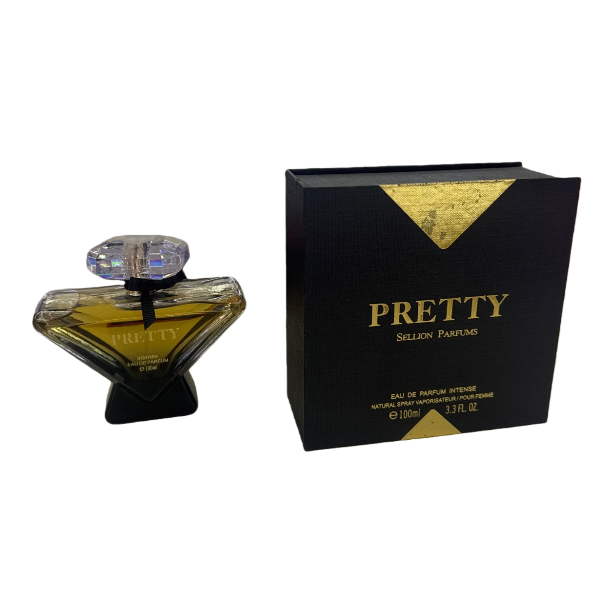 PRETTY Perfume bottle, empty perfume bottle, transparent glass spray bottle, 100ml, replaceable Item Picture
