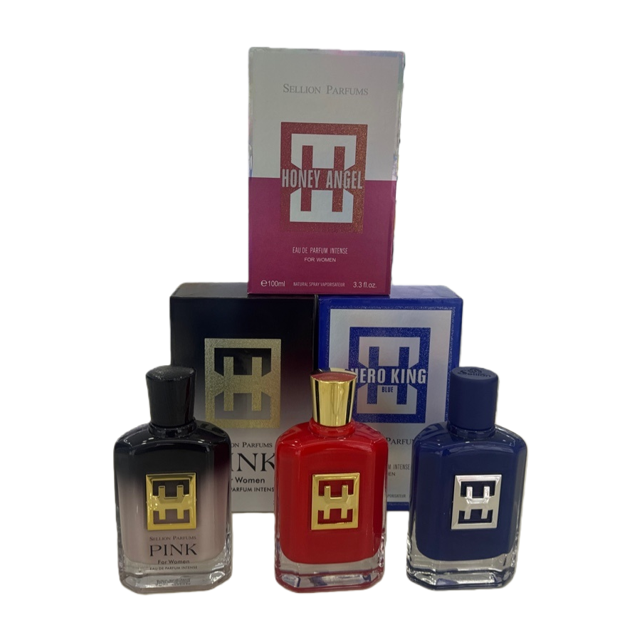 Three-bottle perfume gift box set, long-lasting fragrance, exquisite packaging box Item Picture