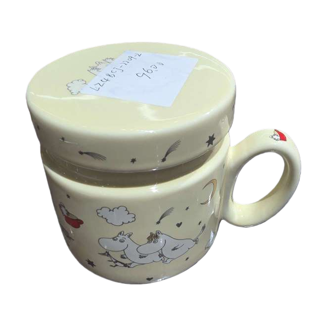 Cartoon pattern ceramic cups, household creative mugs, high-temperature glazed anti-scald portable water cups Item Picture