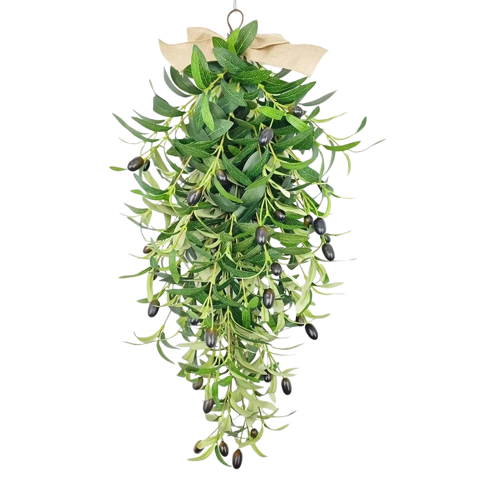 Hanging olive branch decorative hanging, living room, bedroom, balcony, wall decoration, green plant simulation branches Item Picture