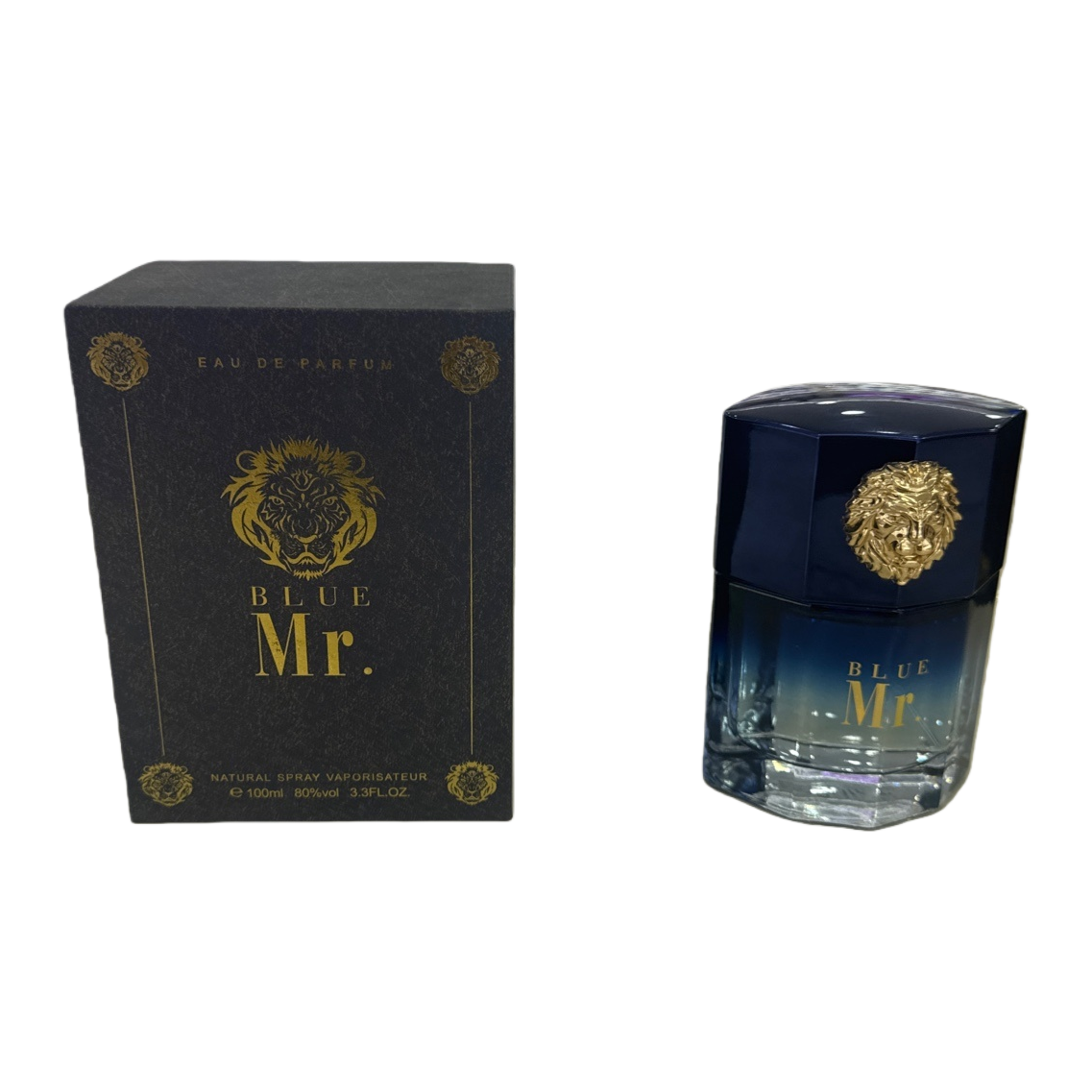 Blue Mr. Perfume Men's Eau de Toilette Bottle and Packaging Box Set Item Picture