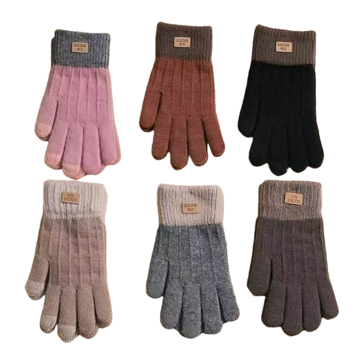 Knitted gloves, warm and anti-slip, thin warm children's gloves for women in autumn and winter Item Picture