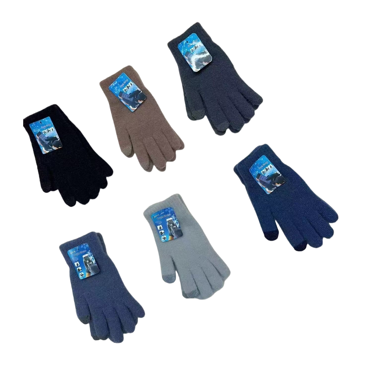 Finger touch screen gloves for winter warmth and cold protection, fingertip sensitive gloves Item Picture