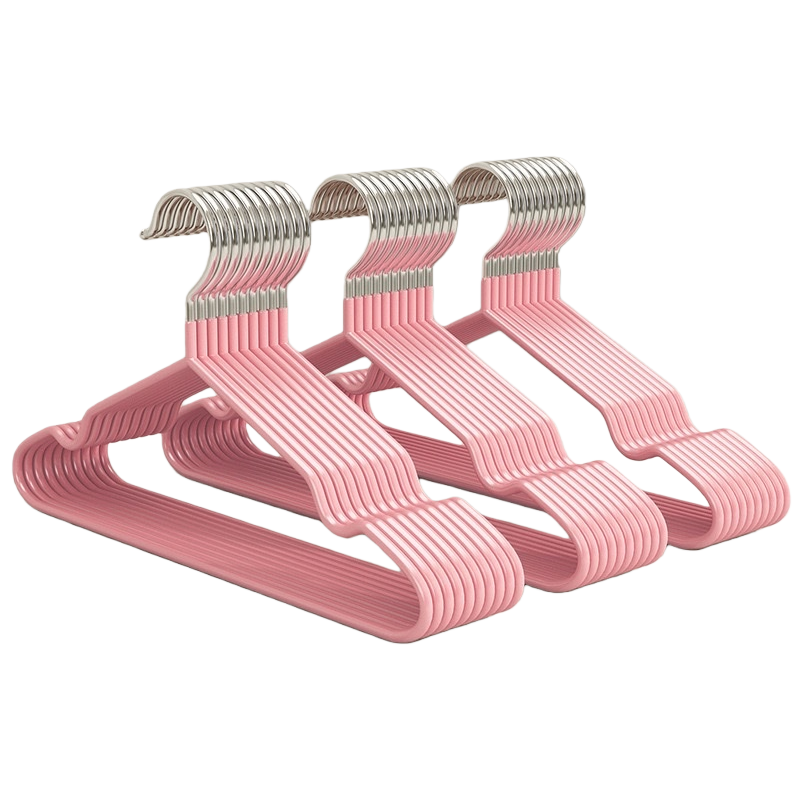 Barbie pink anti-slip hanger, thickened plastic household storage hanger Item Picture