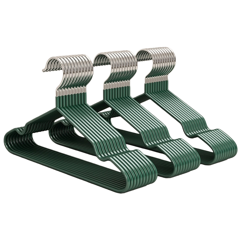 The original dark green anti-slip hanger has been thickened with a load-bearing multi-functional household hanger Item Picture