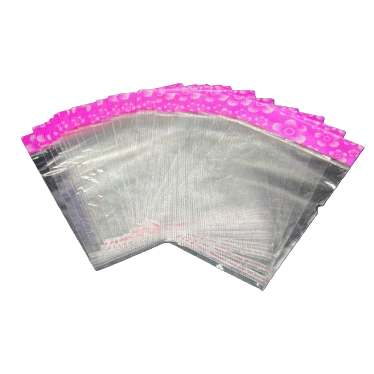 A thickened, leak-proof, sealed and fresh-keeping plastic bag with a pink sealing strip Item Picture