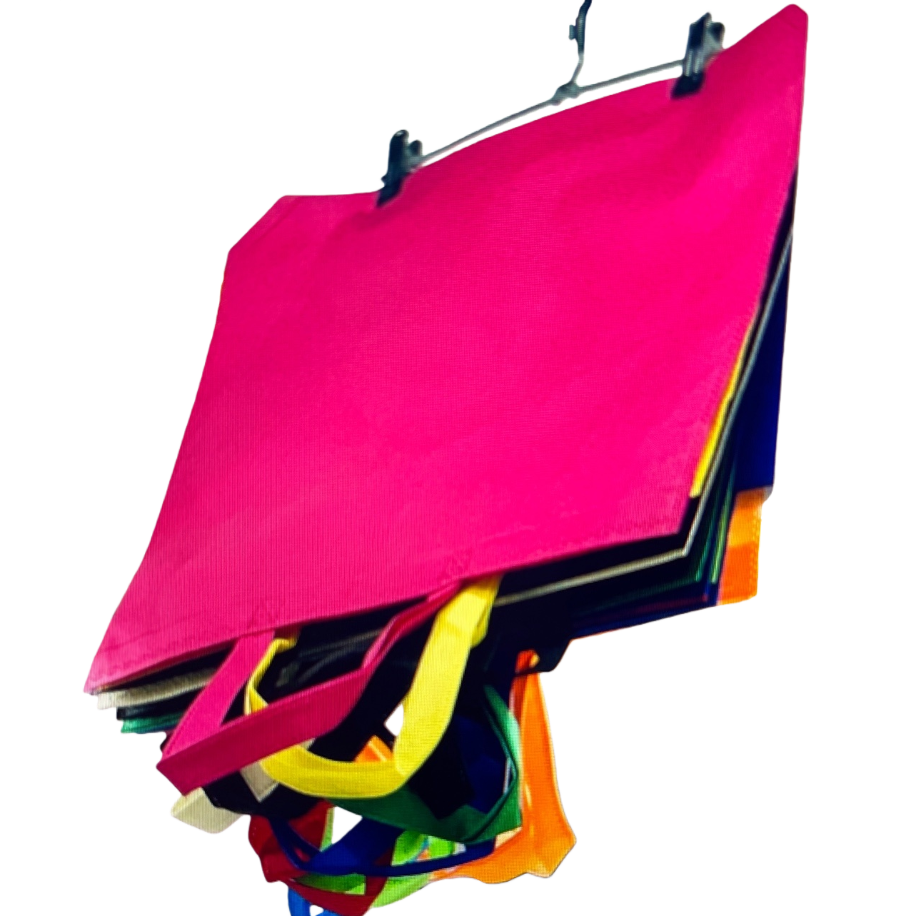 Colorful cloth bags are available in multiple colors. They are made of cotton and linen and are foldable and portable Item Picture