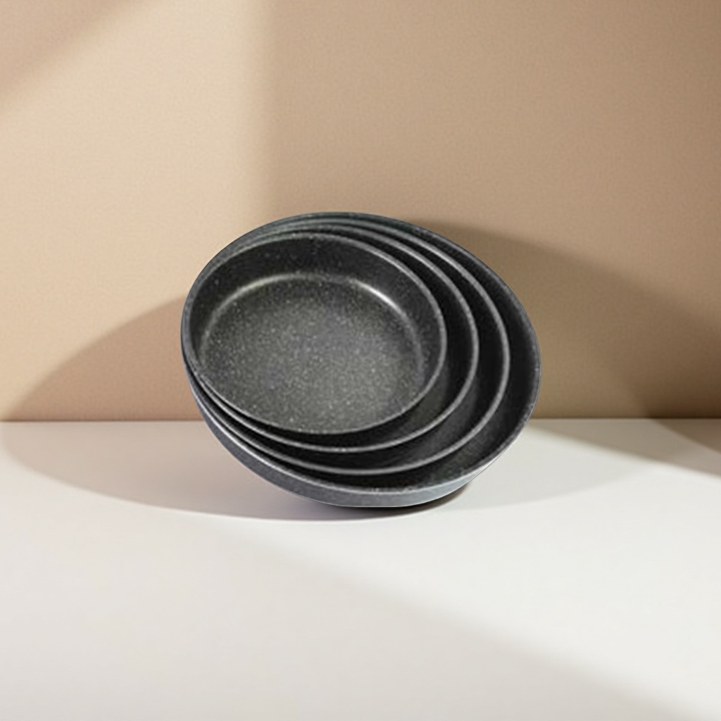 Black round baking tray, thickened non-stick baking tray specially designed for baking Specification image