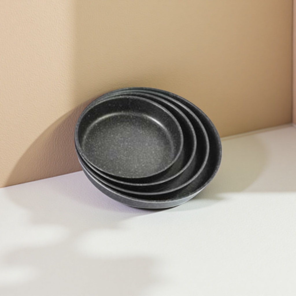 Black round baking tray, thickened non-stick baking tray specially designed for baking