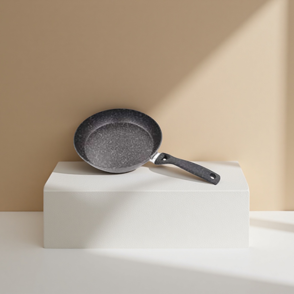 Black non-stick frying pan, home cooking pan without coating, healthy cooking pan Specification image