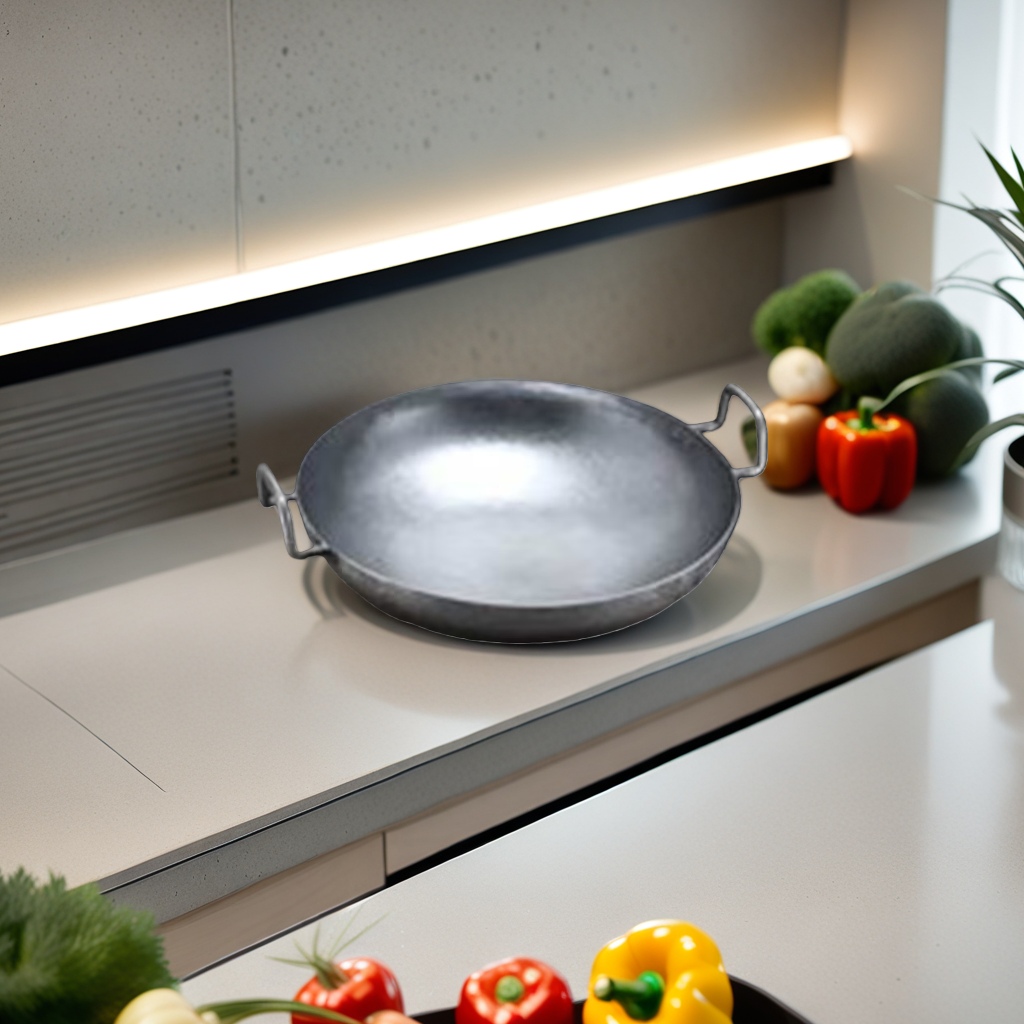 Metal wok, household non-stick frying wok, high-temperature resistant and scratch-resistant kitchen cookware details Picture