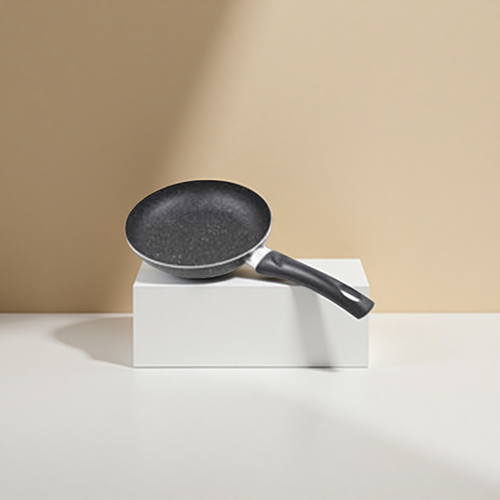 Black non-stick frying pan, home cooking pan, uncoated healthy grilling pan Specification image