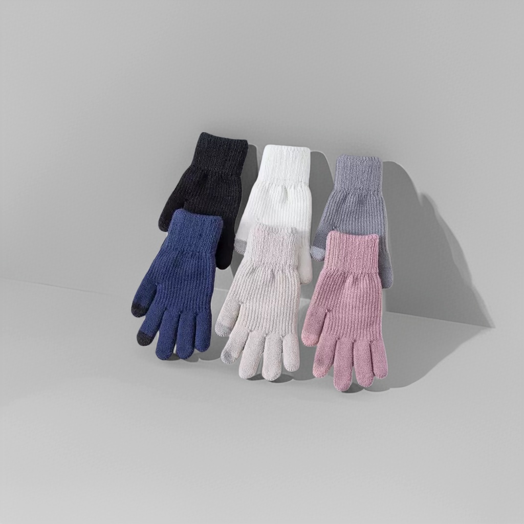 Knitted gloves for warmth and cold protection, children's gloves, thickened cotton fleece gloves for autumn and winter Specification image