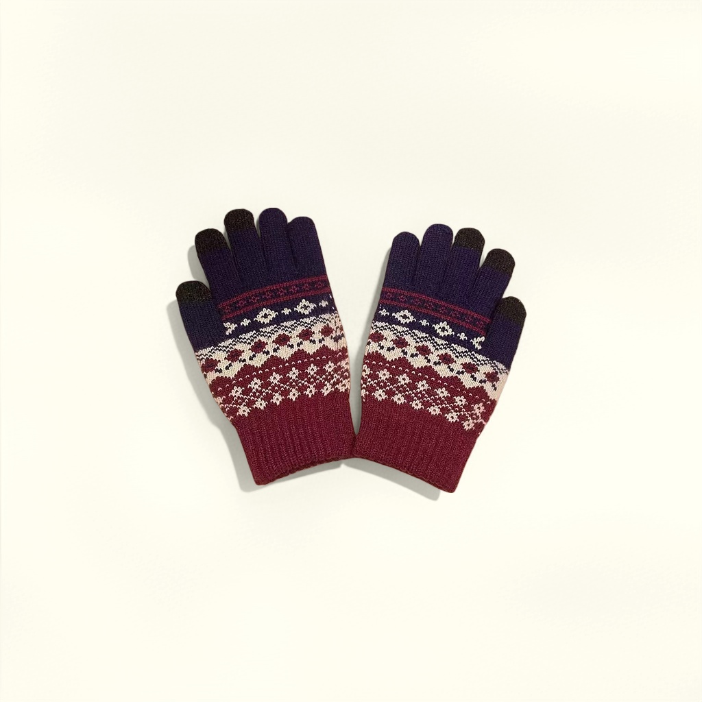 Knitted gloves for women, warm, anti-slip and touch screen autumn and winter styles details Picture