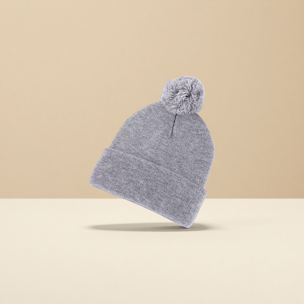 Grey woolen hat, warm knitted, suitable for both men and women in autumn and winter Specification image
