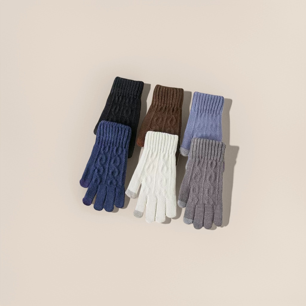Knitted gloves, children's gloves, warm, anti-slip, touch screen, autumn and winter style, knitted winter Application Scenario