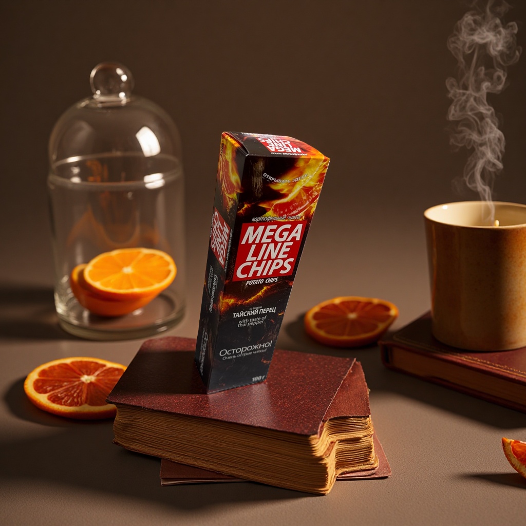 MEGA LINE CHIPS Special packaging box for Thai Chili Flavored Potato chips Application Scenario