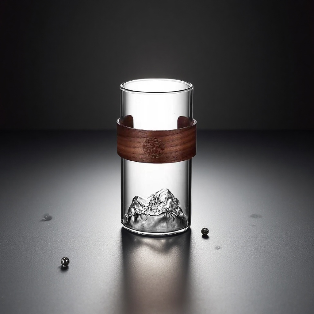 高硼硅耐热玻璃杯 350ml 无铅水晶透亮家用办公水杯